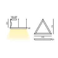Triangle pendant lamp, down light- KN8SPE0L01