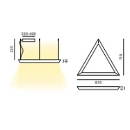 Triangle pendant lamp, down and up light- KN8SPE0L02