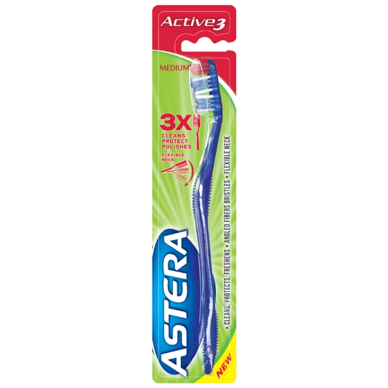 Astera Active Toothbrush - 3 Medium Bristles 