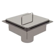 استنزاف أرضي -SS 304 AISI مصرف أرضي مع غطاء وفلتر مع أنبوب أوليه 90 مم -HX-CDRAIN-20040