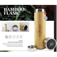 Tea & Coffee Supplies(bamboo flask withwith temperature display (tm-018)