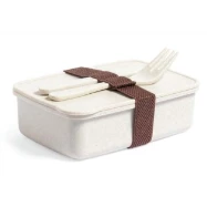 علب بلاستيكية (white straw lunch box lun-ws)